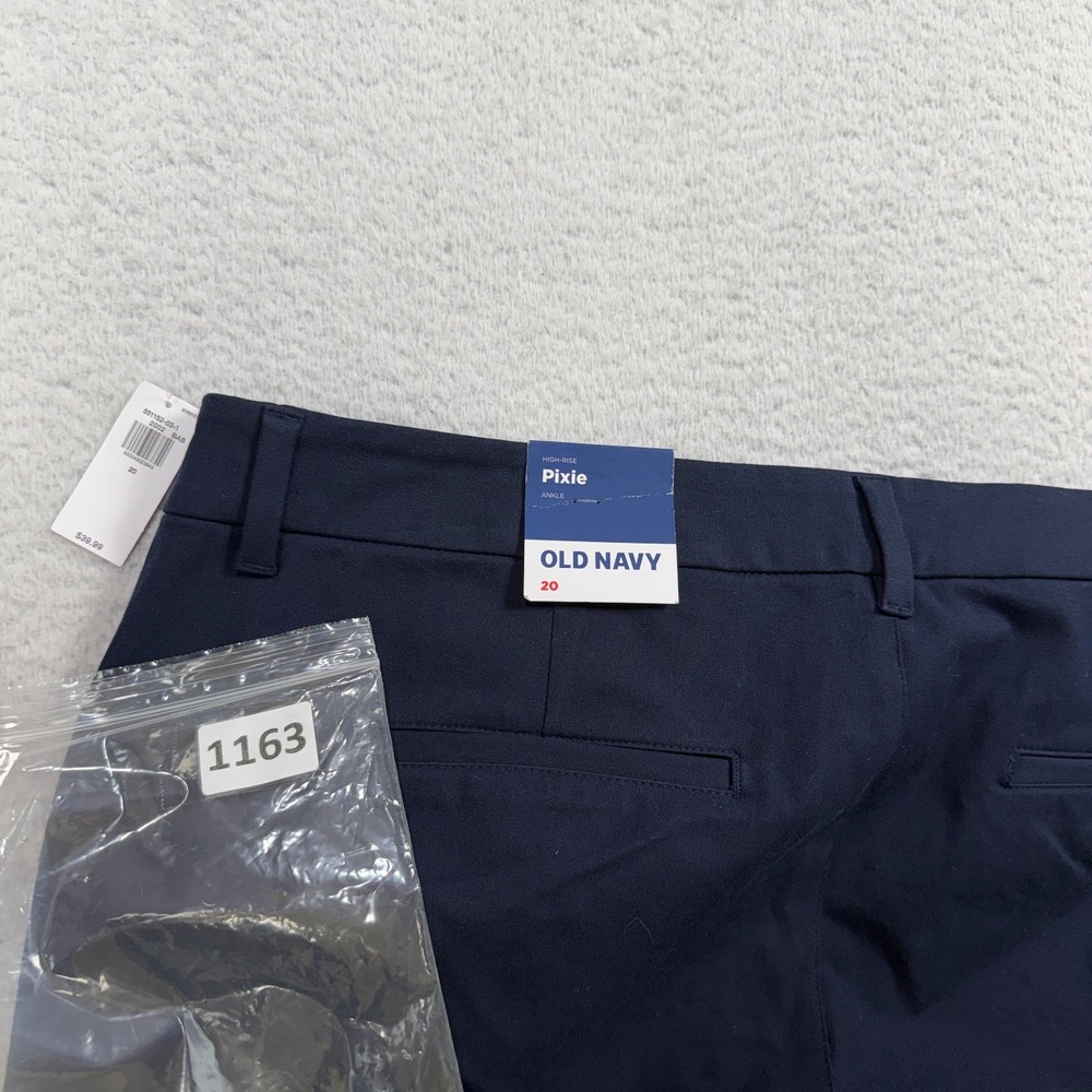 Old Navy Pixie High Rise Secret Smooth Pockets 20 (41x26) Navy Pants Women's NWT - Picture 8 of 10